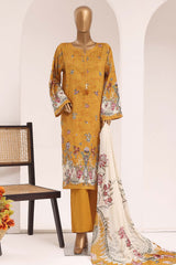 Sada Bahar Stitched 3 Piece Printed Lawn Vol-10 Suit-PR-1127-MUSTARD