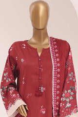 Sada Bahar Stitched 3 Piece Printed Lawn Vol-10 Suit-PR-1131-MAROON