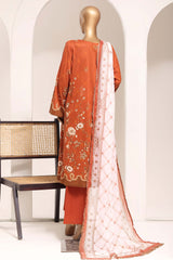 Sada Bahar Stitched 3 Piece Printed Lawn Vol-11 Suit-PR-1141-Rust