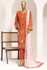 Sada Bahar Stitched 3 Piece Printed Lawn Vol-11 Suit-PR-1141-Rust