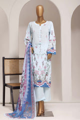 Sada Bahar Stitched 3 Piece Printed Lawn Vol-11 Suit-PR-1143-SKY