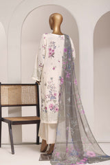 Sada Bahar Stitched 3 Piece Printed Lawn Vol-11 Suit-PR-1145-O/W