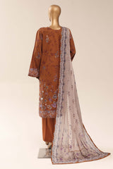 Sada Bahar Stitched 3 Piece Printed Lawn Vol-12 Suit-PR-1163-BROWN