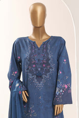 Sada Bahar Stitched 3 Piece Printed Lawn Vol-12 Suit-PR-1168-BLUE