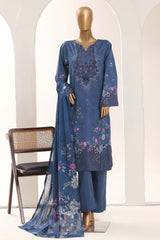 Sada Bahar Stitched 3 Piece Printed Lawn Vol-12 Suit-PR-1168-BLUE