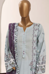 Sada Bahar Stitched 3 Piece Printed Lawn Vol-12 Suit-PR-1171-SKY