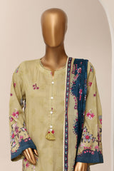 Sada Bahar Stitched 3 Piece Printed Lawn Vol-13 Suit-PR-1177-GREEN