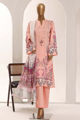 Sada Bahar Stitched 3 Piece Printed Lawn Vol-12 Suit-PR-1178-PEACH
