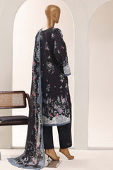 Sada Bahar Stitched 3 Piece Printed Lawn Vol-12 Suit-PR-1180-BLACK