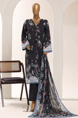 Sada Bahar Stitched 3 Piece Printed Lawn Vol-12 Suit-PR-1180-BLACK