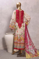 Sada Bahar Stitched 3 Piece Mid Summer Cotton Kaftan Suit-PR-1284-CREAM