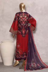 Sada Bahar Stitched 3 Piece Mid Summer Cotton Kaftan Suit-PR-1285-JAMNI