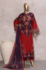 Sada Bahar Stitched 3 Piece Mid Summer Cotton Kaftan Suit-PR-1285-JAMNI