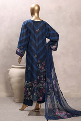 Sada Bahar Stitched 3 Piece Mid Summer Cotton Kaftan Suit-PR-1289-BLUE