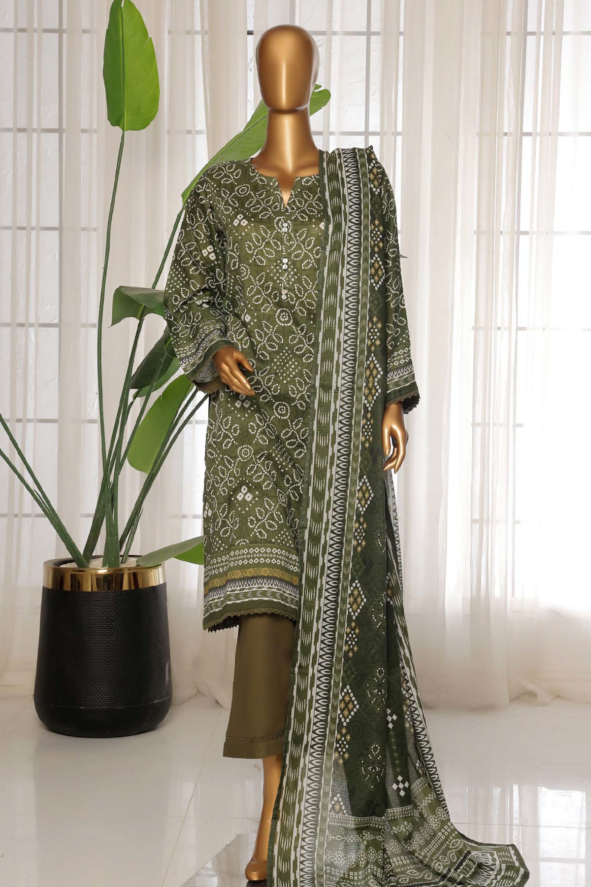 Sada Bahar Stitched 3 Piece Printed Lawn Vol-03 Collection'2025-PR-2738-Mehndi