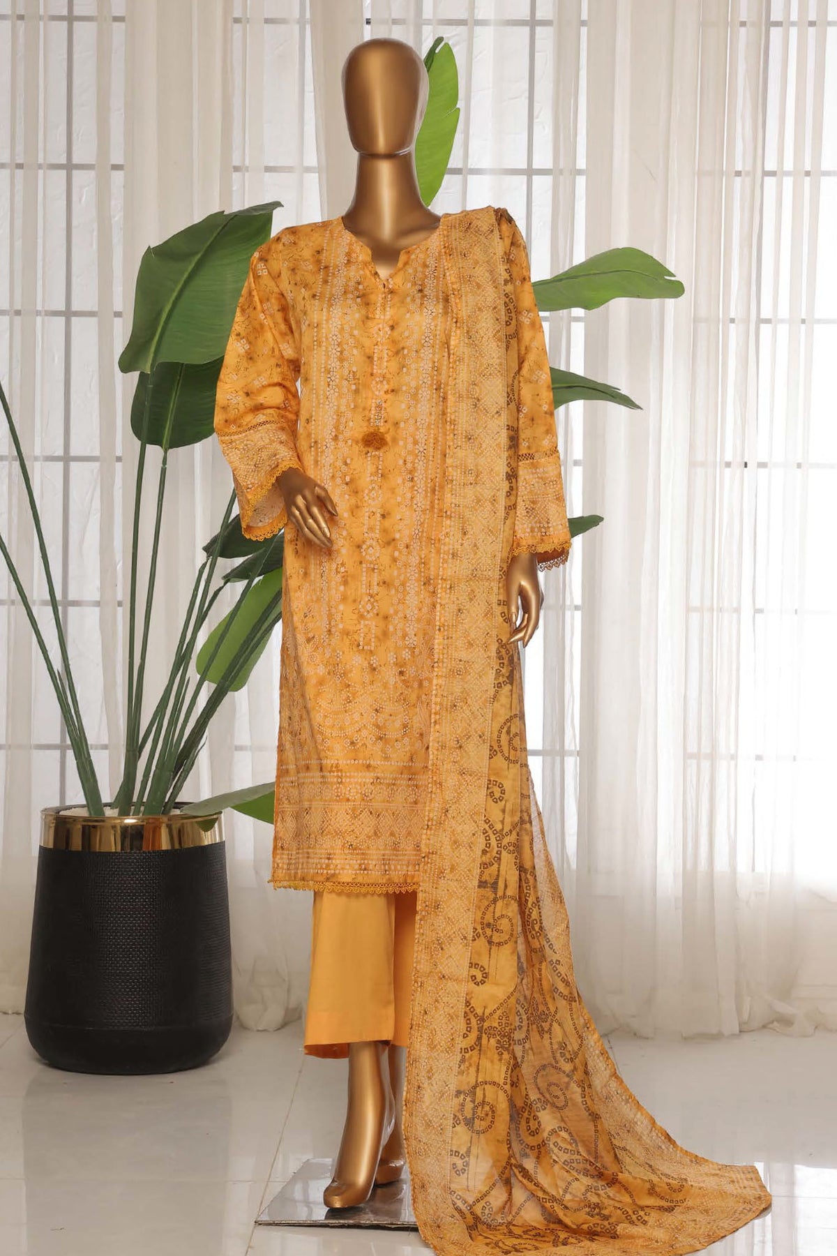Sada Bahar Stitched 3 Piece Printed Lawn Vol-03 Collection'2025-PR-2740-Yellow