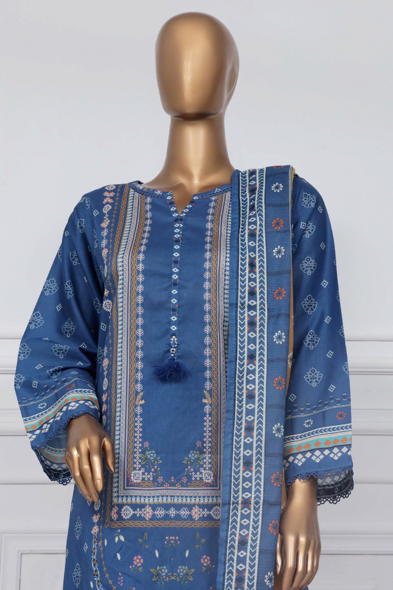 Sada Bahar Stitched 3 Piece Printed Lawn Vol-01 Collection'2025-PR-2772-Blue