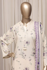 Sada Bahar Stitched 3 Piece Linen Prints Winter Vol-02 Suit-PR-3005-CREAM