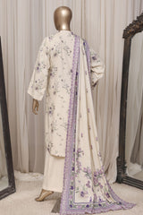 Sada Bahar Stitched 3 Piece Linen Prints Winter Vol-02 Suit-PR-3005-CREAM