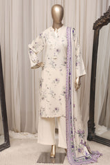 Sada Bahar Stitched 3 Piece Linen Prints Winter Vol-02 Suit-PR-3005-CREAM