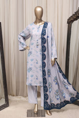 Sada Bahar Stitched 3 Piece Linen Prints Winter Vol-02 Suit-PR-3006-GREY
