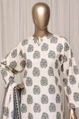 Sada Bahar Stitched 3 Piece Printed Khaddar Vol-04 Suit-PR-3122-CREAM