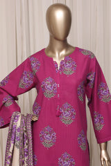 Sada Bahar Stitched 3 Piece Printed Khaddar Vol-04 Suit-PR-3126-MAJENTA