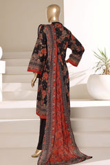 Sada Bahar Stitched 3 Piece Printed Lawn Vol-01 Suit-PR-4478 BLACK