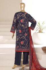 Sada Bahar Stitched 3 Piece Printed Lawn Vol-01 Suit-PR-4516 BLUE