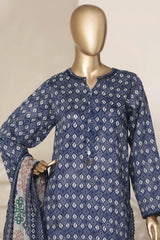 Sada Bahar Stitched 3 Piece Printed With Shalwar-Pr-82A-Blue