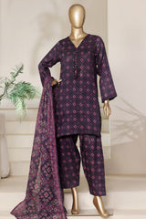 Sada Bahar Stitched 3 Piece Printed With Shalwar-Pr-85A-Purple