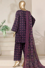 Sada Bahar Stitched 3 Piece Printed With Shalwar-Pr-85A-Purple