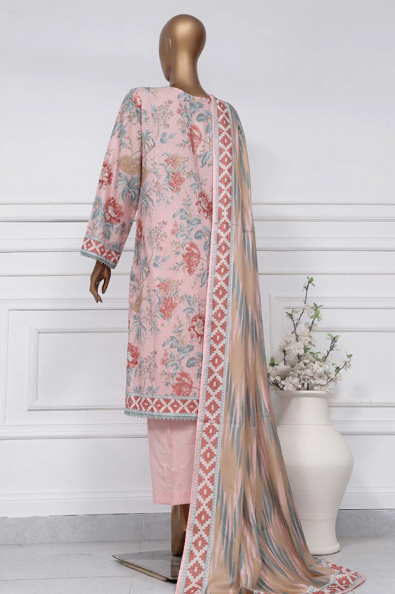 Sada Bahar Stitched 3 Piece Printed Lawn Vol-01 Collection'2025-PR-9471-Pink