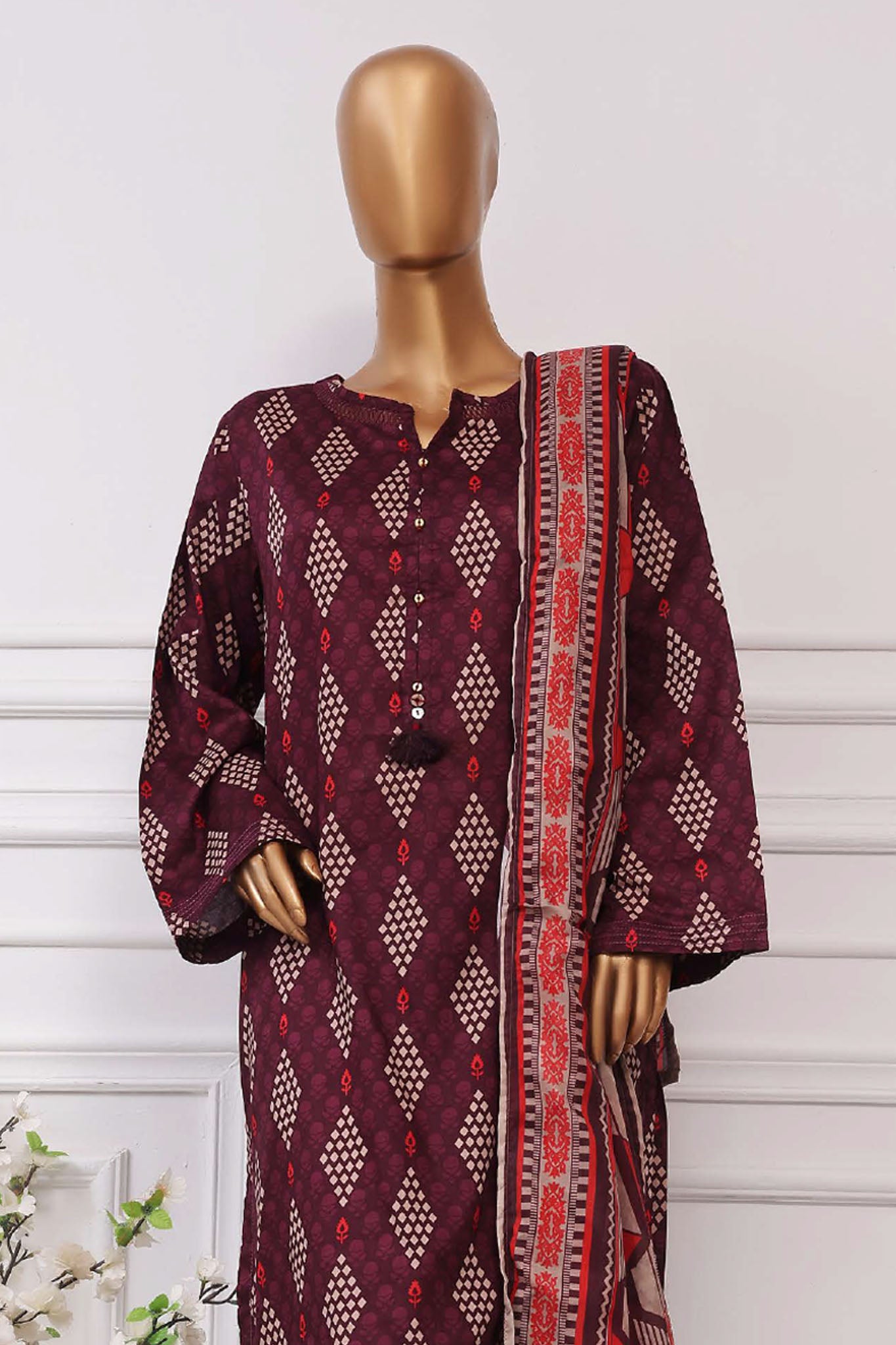 Sada Bahar Stitched 3 Piece Printed Lawn Vol-04 Collection'2025-PR-9546-Falsa