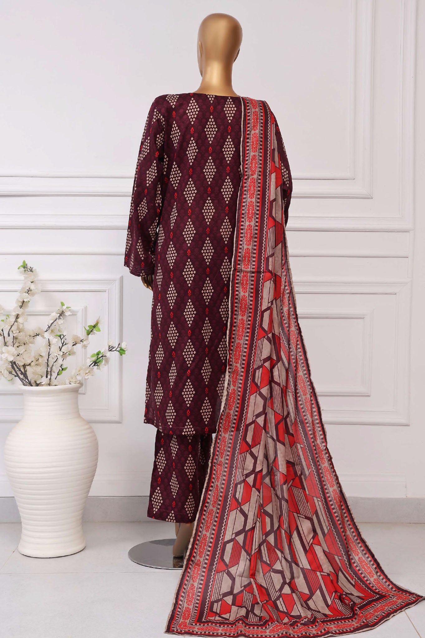 Sada Bahar Stitched 3 Piece Printed Lawn Vol-04 Collection'2025-PR-9546-Falsa