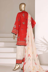 Sada Bahar Stitched 3 Piece Printed Lawn Vol-07 Suit-PR-996-RUST