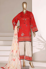 Sada Bahar Stitched 3 Piece Printed Lawn Vol-07 Suit-PR-996-RUST