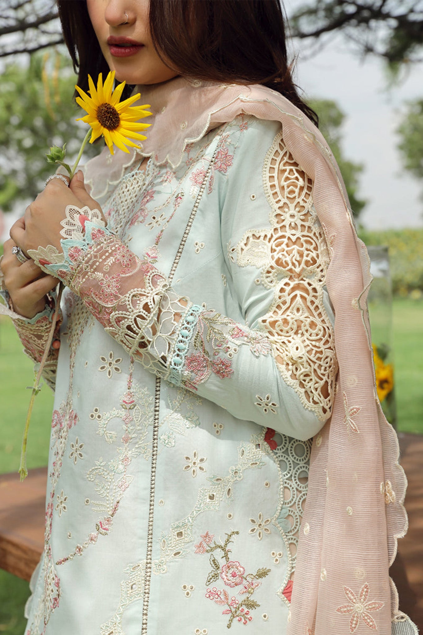 Qalamkar Unstitched 3 Piece Emb Festive Lawn Collection'2024-PS-01-Alizay