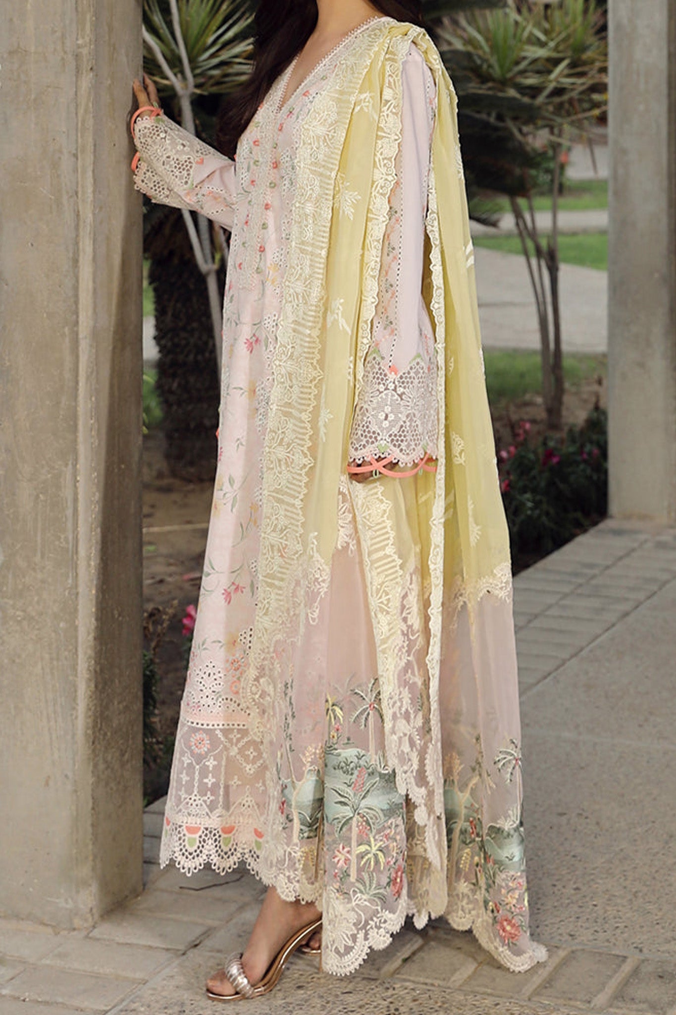 Qalamkar Unstitched 3 Piece Emb Festive Lawn Collection'2024-PS-03-Irsa