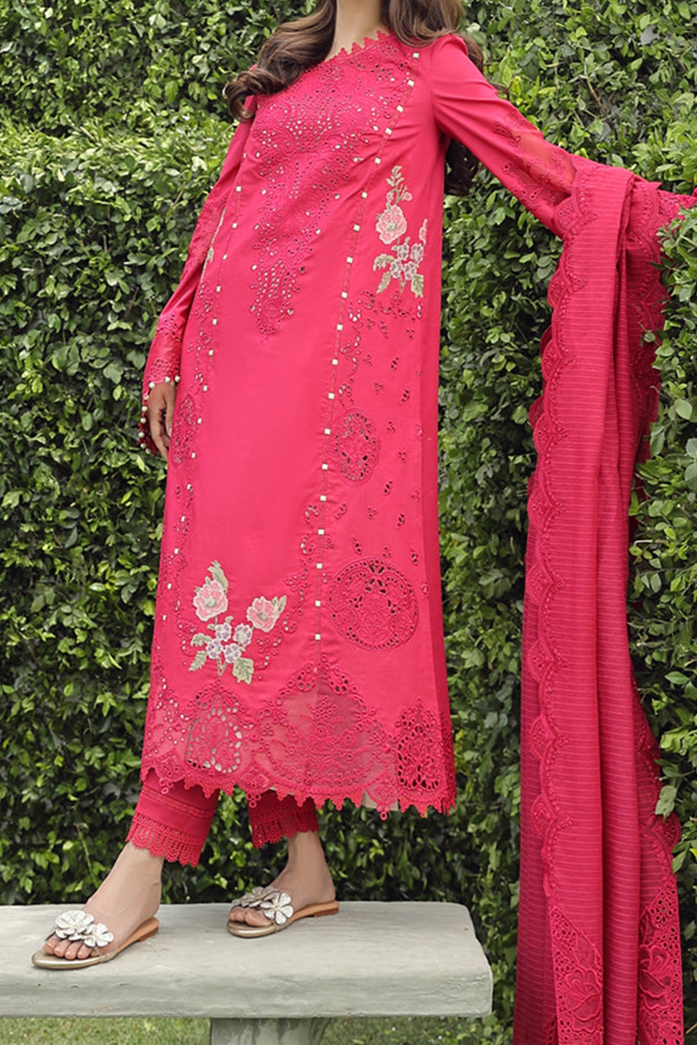 Qalamkar Unstitched 3 Piece Emb Festive Lawn Collection'2024-PS-06-Maliha