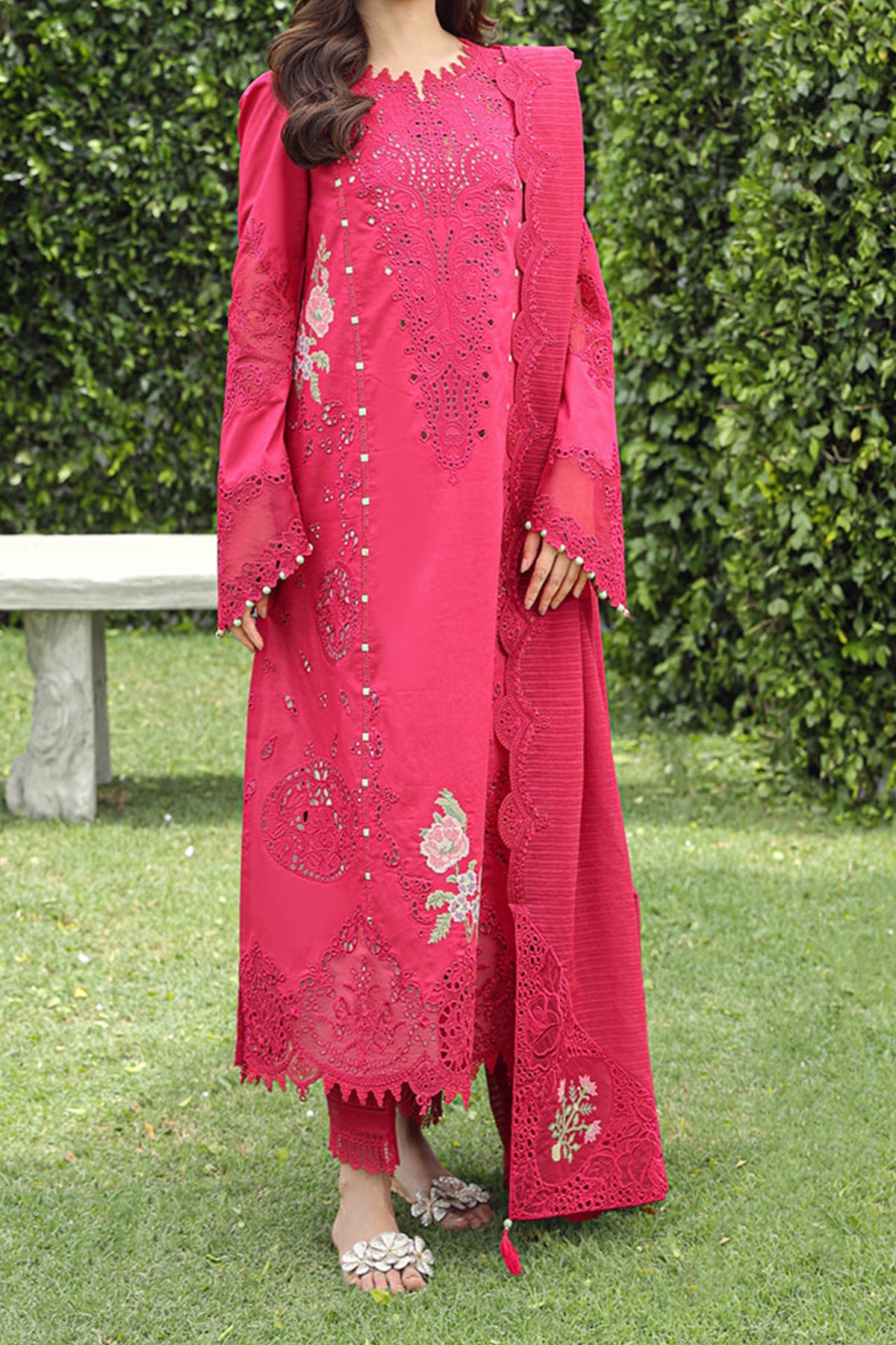 Qalamkar Unstitched 3 Piece Emb Festive Lawn Collection'2024-PS-06-Maliha