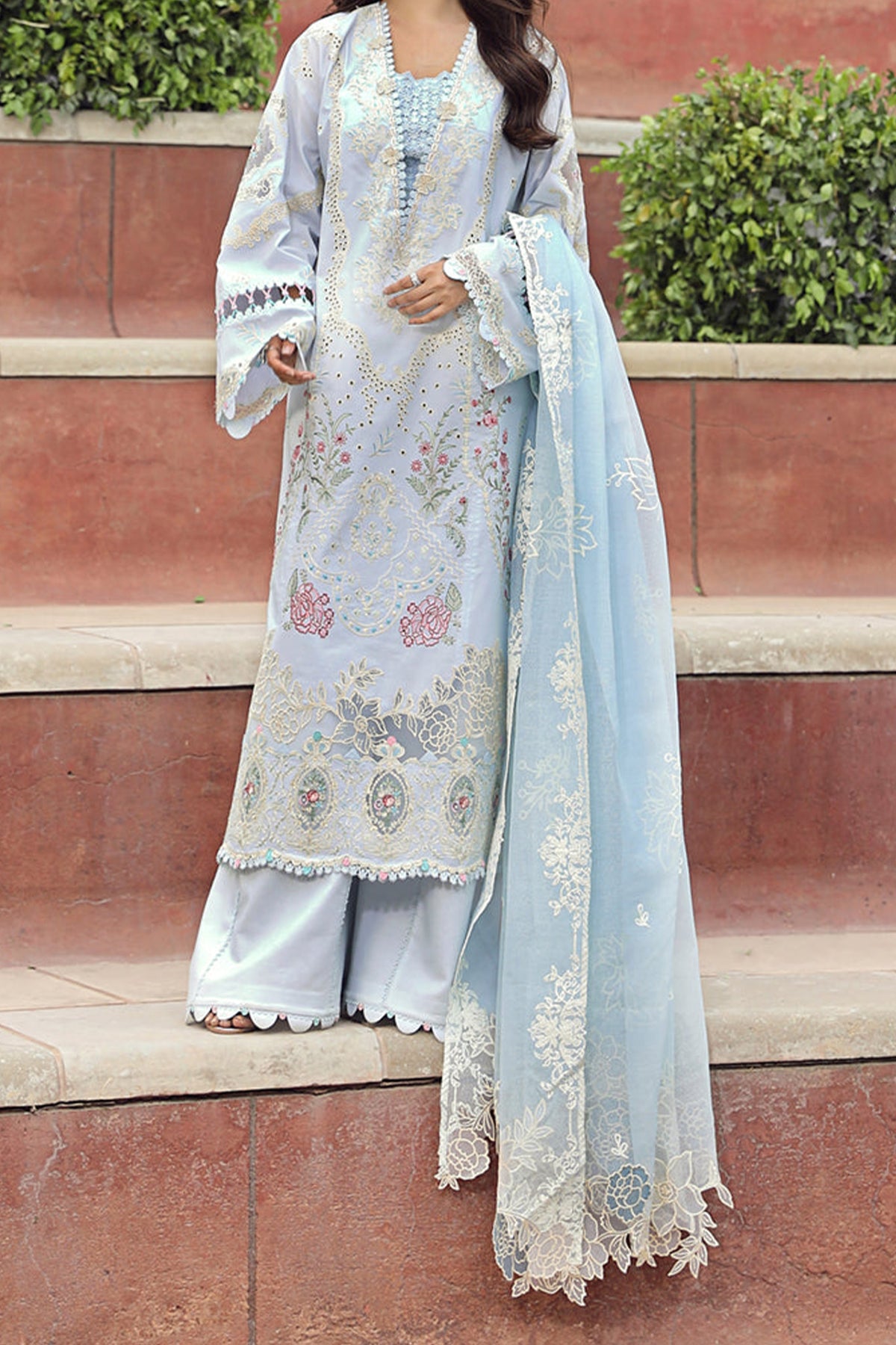 Qalamkar Unstitched 3 Piece Emb Festive Lawn Collection'2024-PS-10-Zaib