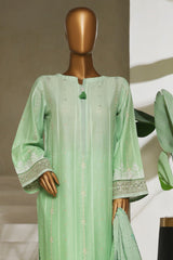 Ombre Damask By HZ Stitched 3 Piece Emb Jacquard Series Collection'2025-PSJ-029-Mint
