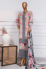 Art & Craft Prints By HZ Stitched 3 Piece Lawn Collection'2025-PWW-103