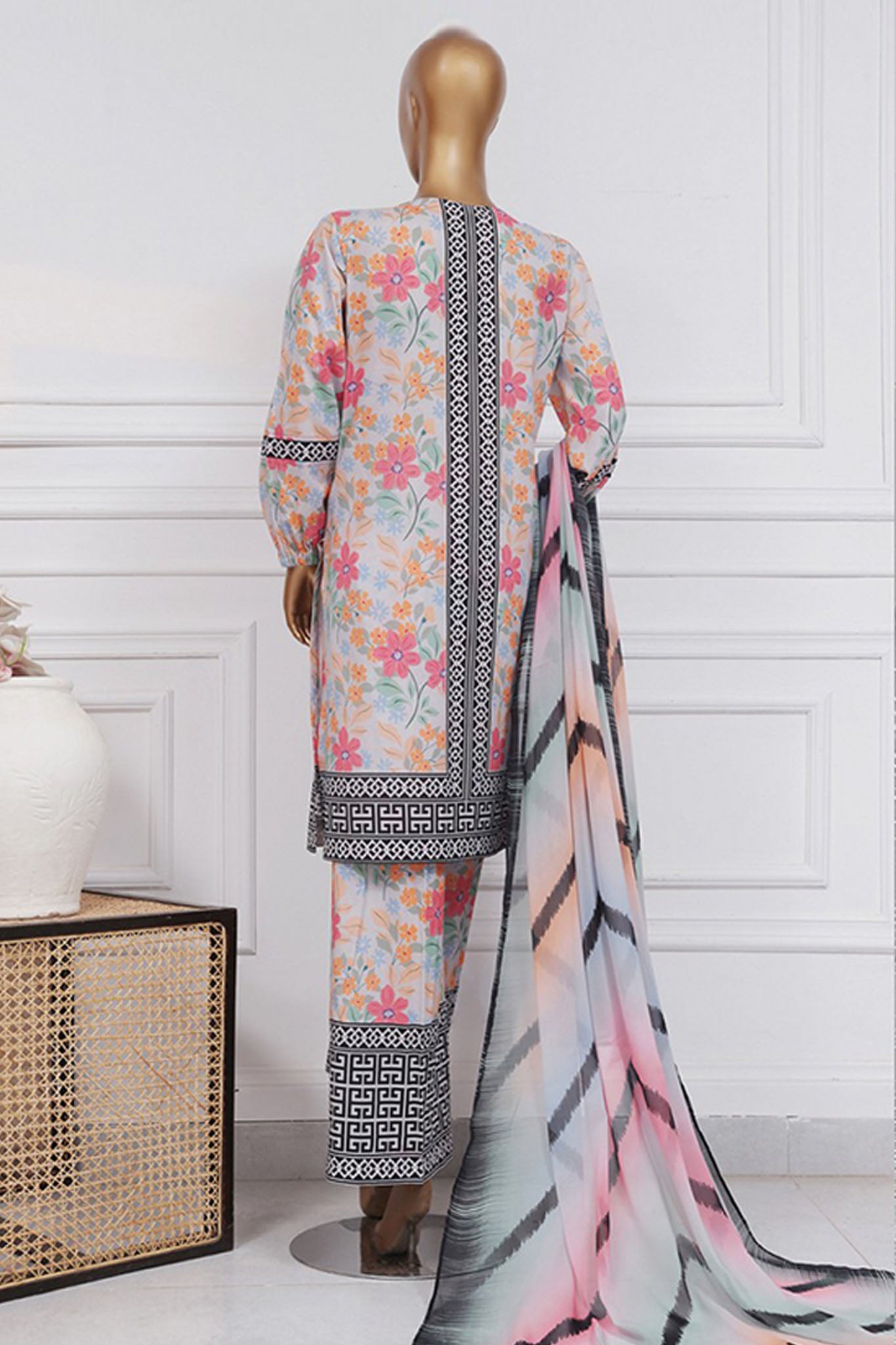 Art & Craft Prints By HZ Stitched 3 Piece Lawn Collection'2025-PWW-103