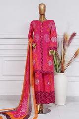 Art & Craft Prints By HZ Stitched 3 Piece Lawn Collection'2025-PWW-105