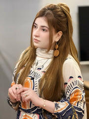 Aadaab Boutique Palm Leaf – Printed Maxi (Stitched)