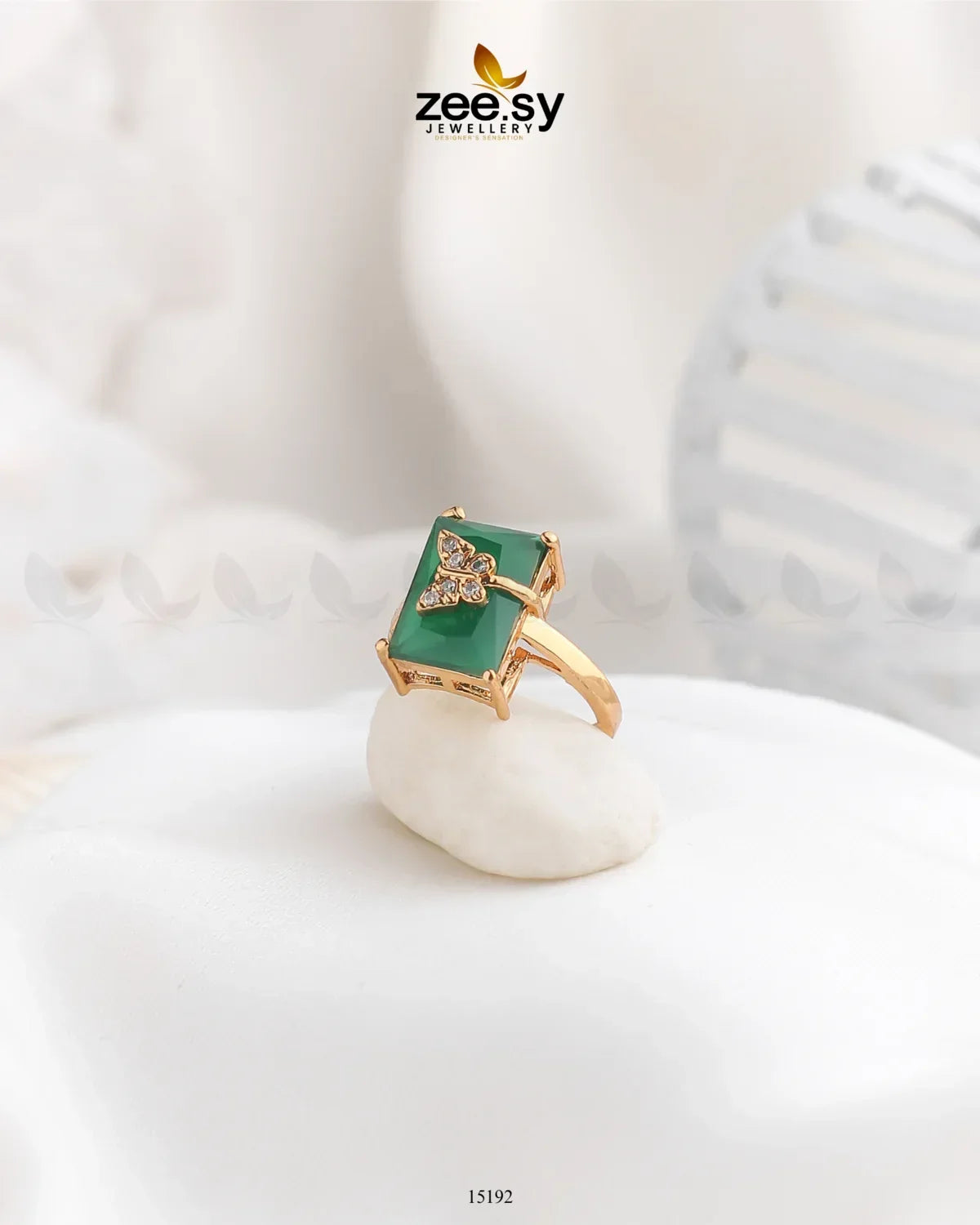 Butterfly Ring Green - Zeesy Jewellery