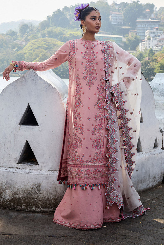 Hussain Rehar Unstitched 3 Piece Luxury Lawn Collection'2025-Peaar