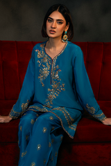 Lux Edit By Zaaviay Stitched Peacock Parade (Three Piece)